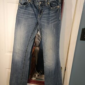 Miss Me Distressed Blue Boot Cut Jeans